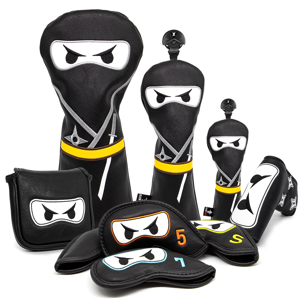Putter Mallet Blade - Golf Club Headcover Set Aliennana Black