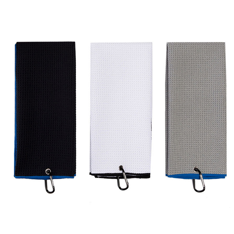 Golf Towel Waffle - New 30x50cm Golf Towel With Hook