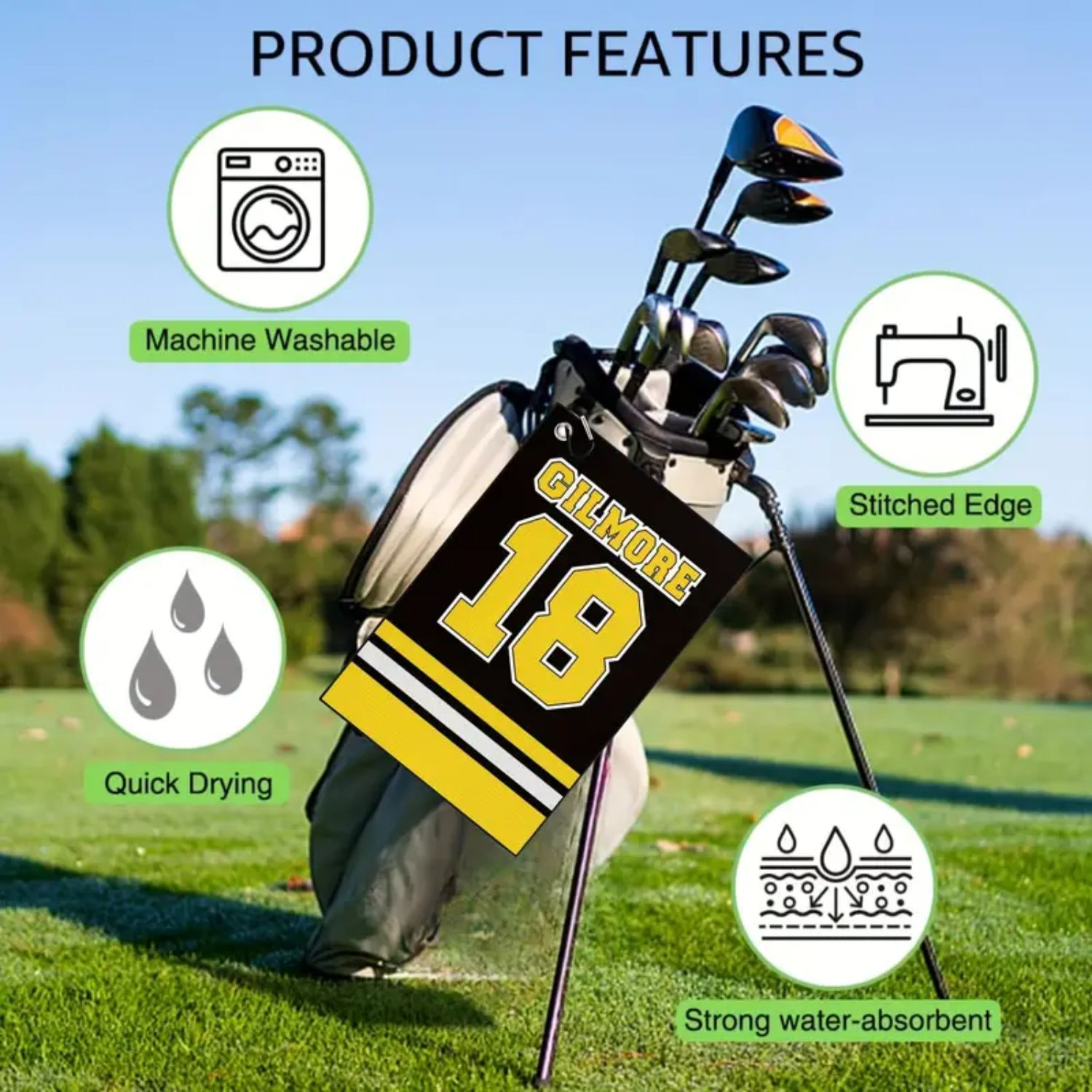 Happy Gilmore Design Microfibe - Golf Towel Waffle incelemesi ve fiyatı