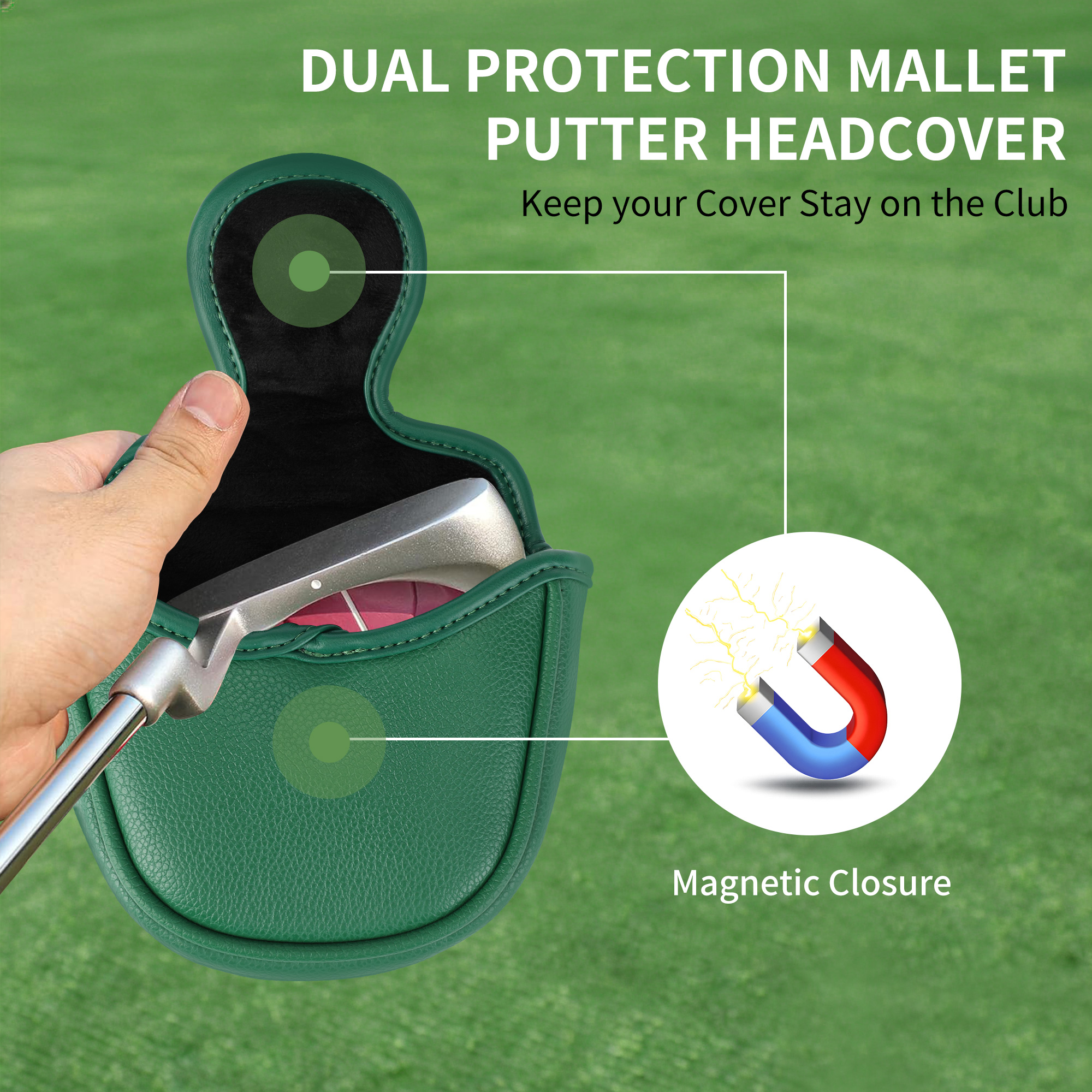 1pc Golf Putter Headcover Dura - Putter Mallet Blade incelemesi ve fiyatı