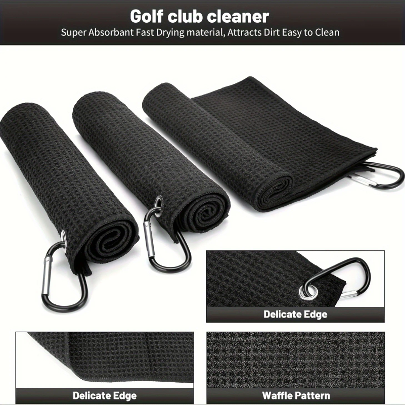 1 Pc Black Golf Towel Microfib - Golf Towel Waffle incelemesi ve fiyatı